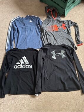 Boys assorted long sleeve tops and jacket size M/L youth